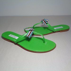 Isaac Size 8.5 M TALLIS Dark Green Leather Sandals New Women's Shoes